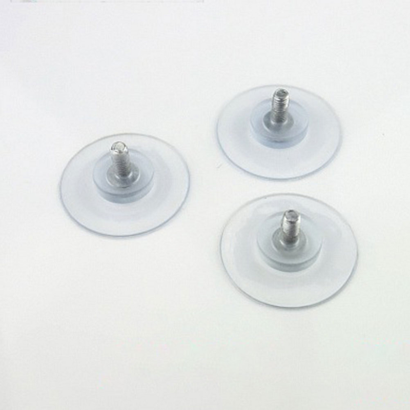 6pcs 4mm Furniture Desk Glass PVC Transparent Anti-Collision Suction Cups Sucker Hanger Pads with Screws for Glass Table