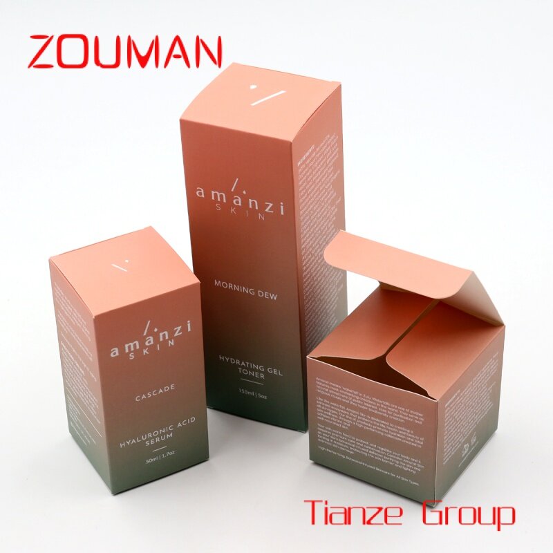 Personal isierte benutzer definierte Schönheits produkte Paket Lotion ätherische Öl Papier box für Serum Hautpflege Verpackungs box