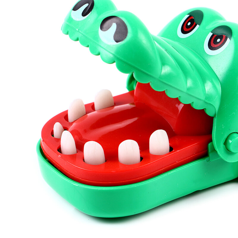 Juguete creativo de boca de cocodrilo, mordedura de dentista, juego de dedos, mordedura con llavero, Tricky