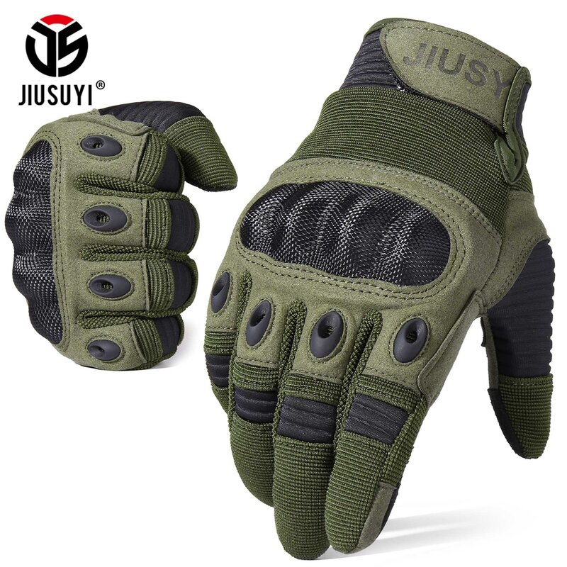 Guantes tácticos con pantalla táctil para Paintball, equipo de combate Airsoft, guantes de goma dura para nudillos de dedo completo del ejército militar trabajo hombres