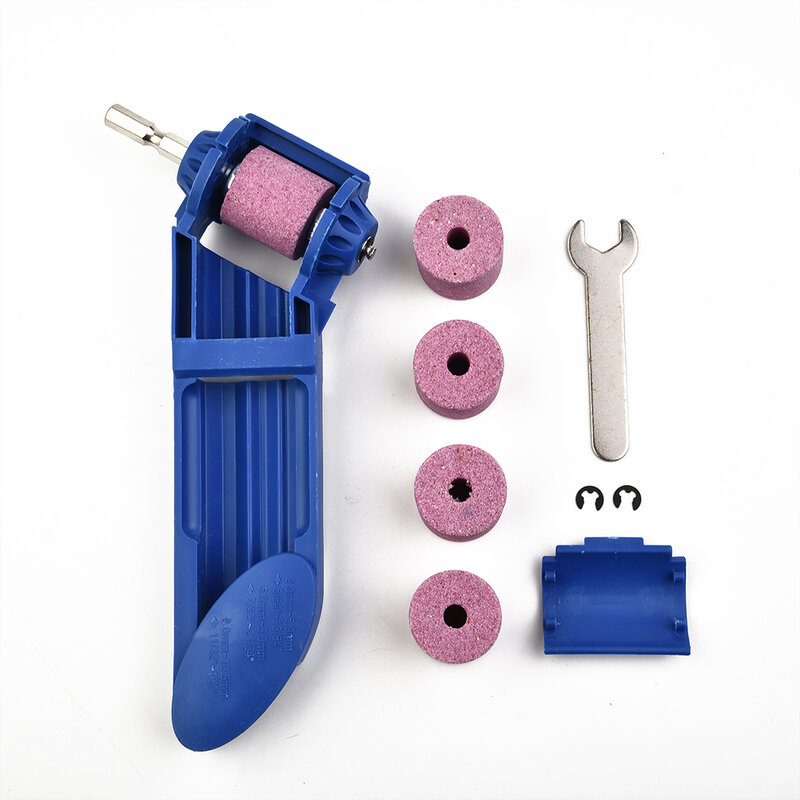 Портативная точилка для сверл, АБС-пластик, корундовый шлифовальный круг, гаечный ключ, стопорный инструмент для шлифовки, железа, сверл, шлифовальный набор для полировки