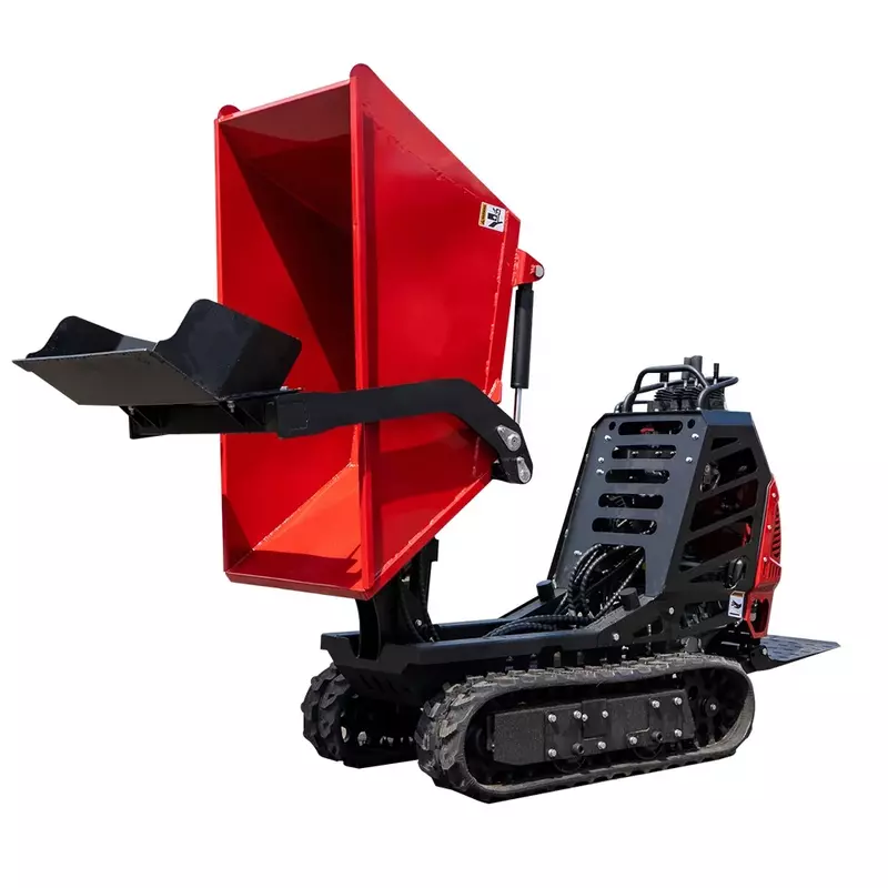 Mini Crawler Dumper com carregador frontal, com carregamento automático, Design Itália, 500kg