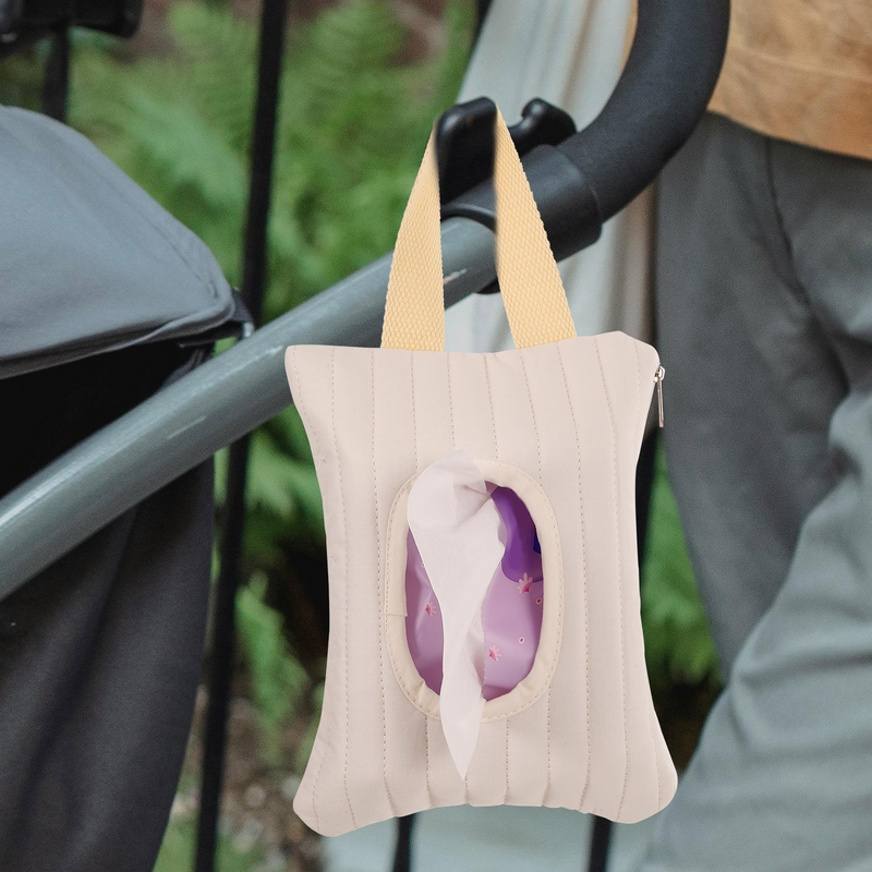 Comoda scatola di fazzoletti di salviette per neonati Organizer per passeggino borsa appesa in plastica