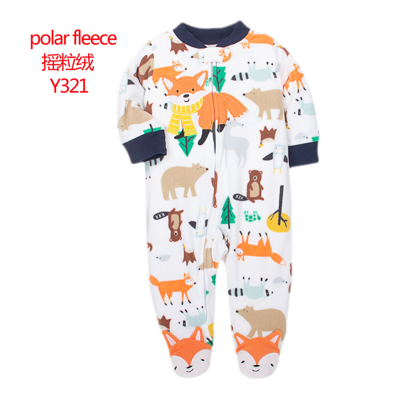 Детские пижамы на молнии флисовый комбинезон для новорожденных девочек теплое зимнее нижнее белье цельные комбинезоны наряды для мальчиков грузовик Одежда для младенцев