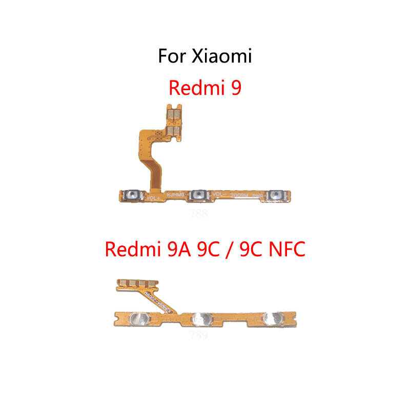 Pulsante di alimentazione interruttore Volume pulsante muto On / Off cavo flessibile per Xiaomi Redmi 9 9A 9C