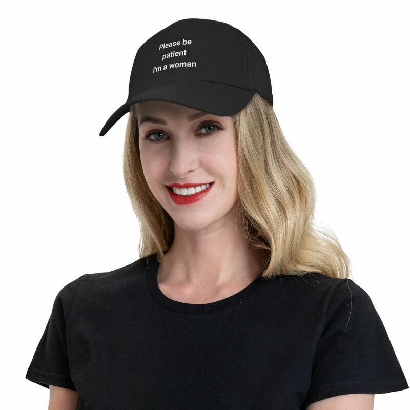 Divertente carino Ironic si prega di essere paziente sono una donna berretto da Baseball cappelli da Golf berretto da Baseball berretto tattico militare visiera donna cappello da uomo