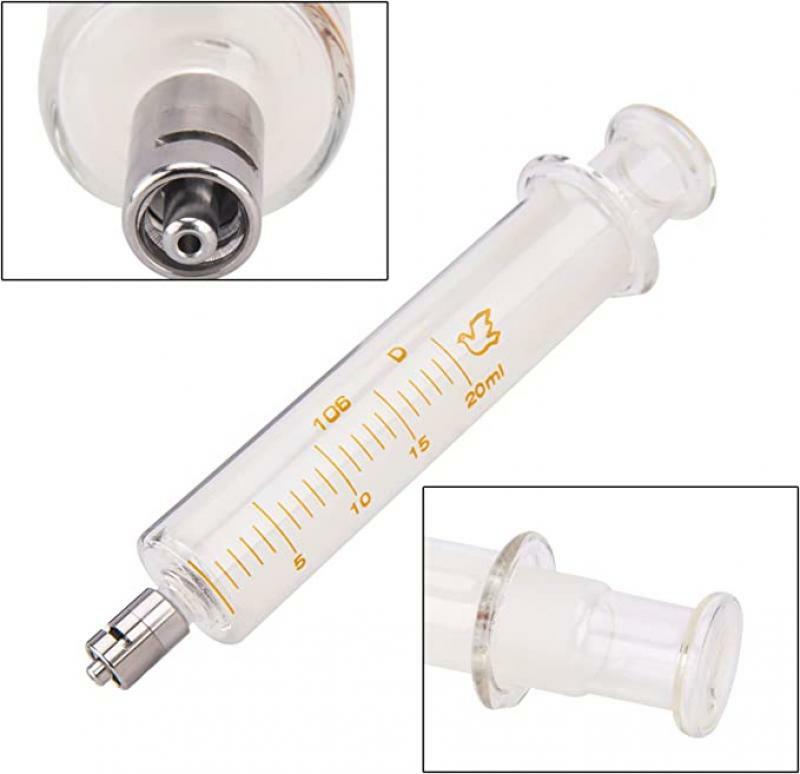 Seringue d'injecteur en verre réutilisable, tête de verrouillage Luer, 1ml, 2ml, 5ml, 10ml, 20ml, 30ml, 50ml, 100ml, 1 pièce