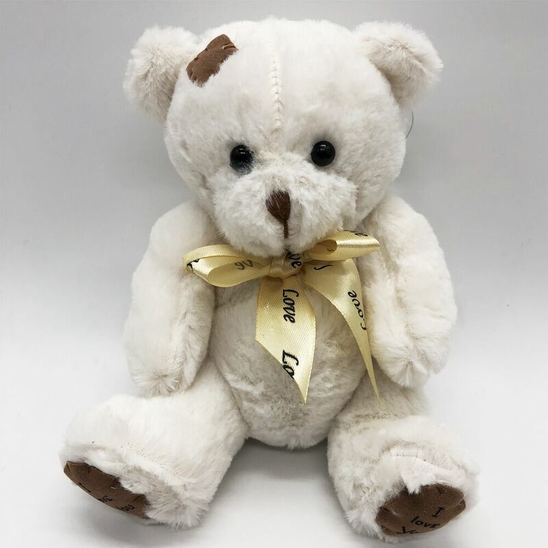 박제 테디 베어 인형 패치 베어, 세 가지 색상 봉제 장난감, 여아용 최고의 선물, 소년 결혼 선물, 18cm