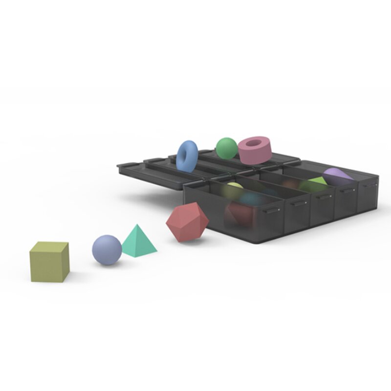 DSPIAE-Caja de Herramientas de cinco formatos, 2 cajas de herramientas de dos formatos, 3 tanques de almacenamiento, color negro