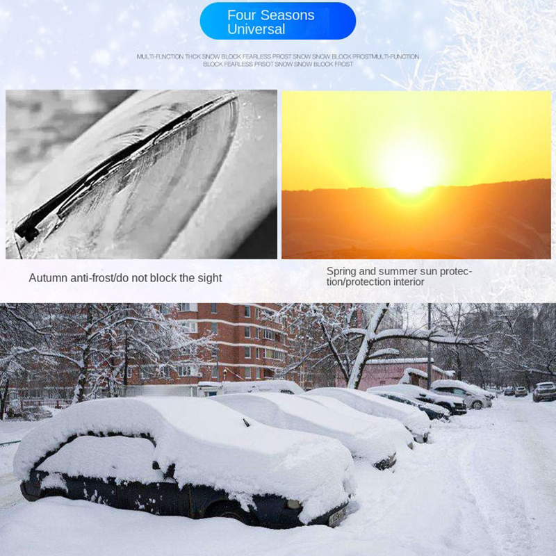 Scudo da neve per auto invernale parabrezza anteriore ispessito a tre strati copertura da neve per auto copertura per auto parasole a prova di neve e gelo
