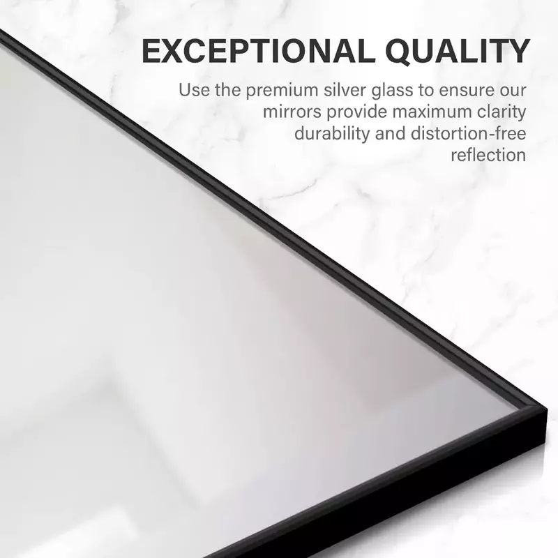 블랙 알루미늄 프레임 전신 거울, 침실 거울, 65 인치 x 22 인치, 화물 무료, 거실 가구, 가정용