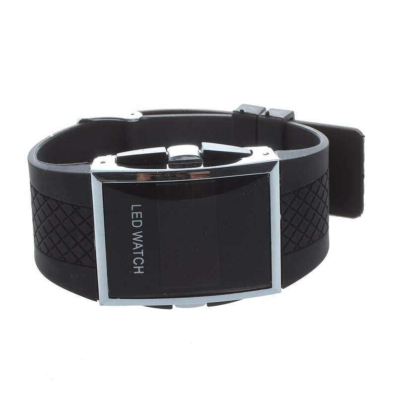 new led watch luxury fashion womens Digital Sport strap wristwatch for ladies dress watches clock-All Black
