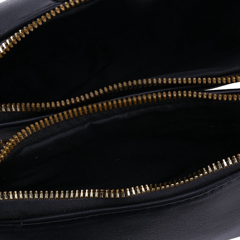 กระเป๋าถือมีซิปสีทองอเนกประสงค์พร้อม dompet koin กระเป๋าพาดลำตัวสำหรับผู้หญิงขนาดเล็กกระเป๋า3ขนาด
