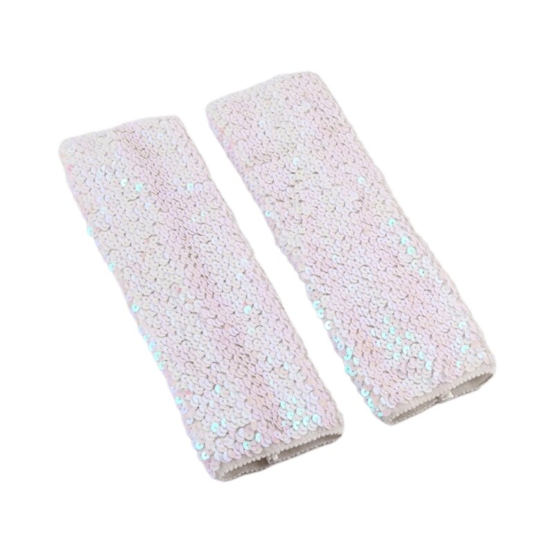 M2EA Sequin Cuffs Women Sparkly Shiny Sequins Stretchy Elastic Oversleeve Arm Sleeve Performances Party Costume Accessory