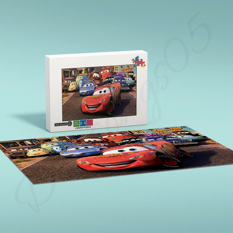 Disney Film animowany samochody puzzle dla dzieci 35 300 500 1000 sztuk drewnianych i kreskówek puzzle unikalne zabawki edukacyjne