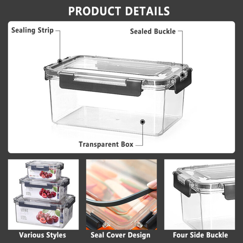 1/2/3 шт. коробка для хранения прозрачный отдельный контейнер для заморозки домашних животных контейнер для свежести мяса коробка для еды овощей фруктов