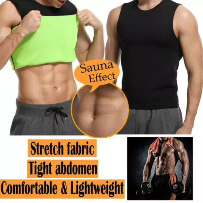 Men's slim fitting shapewear, tank top, waistband, abdomen