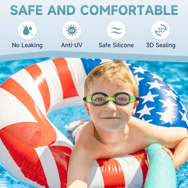 Findway-Óculos de natação impermeáveis para crianças, Anti Fog, UV, Óculos de mergulho profissional, Upgrade, Kids, idade 3-10