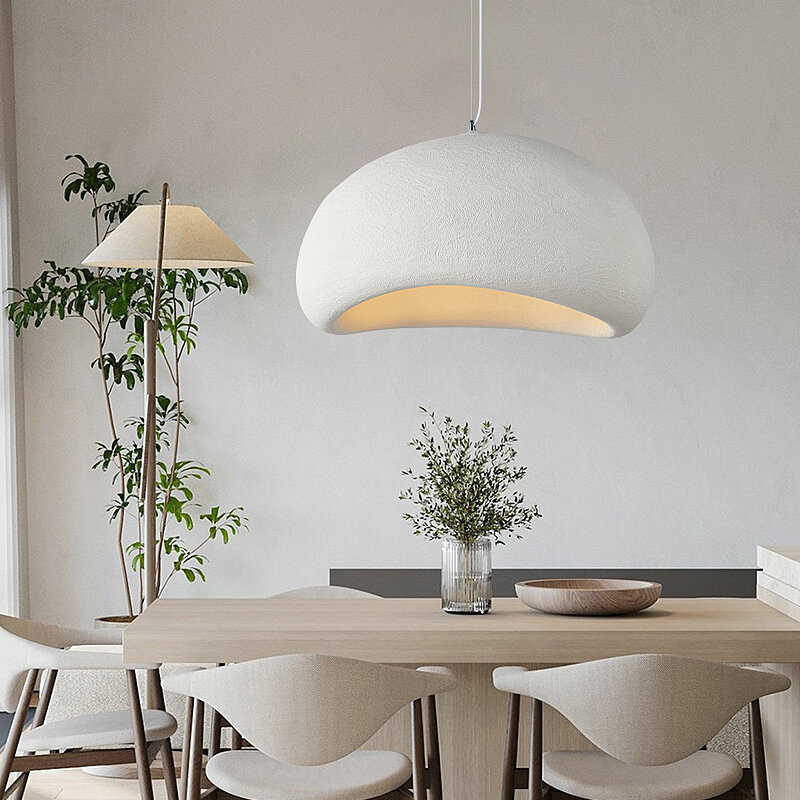 Lámpara de araña Wabi Sabi hecha a mano para restaurante, iluminación de dormitorio de cafetería moderna, Decoración LED creativa para interiores