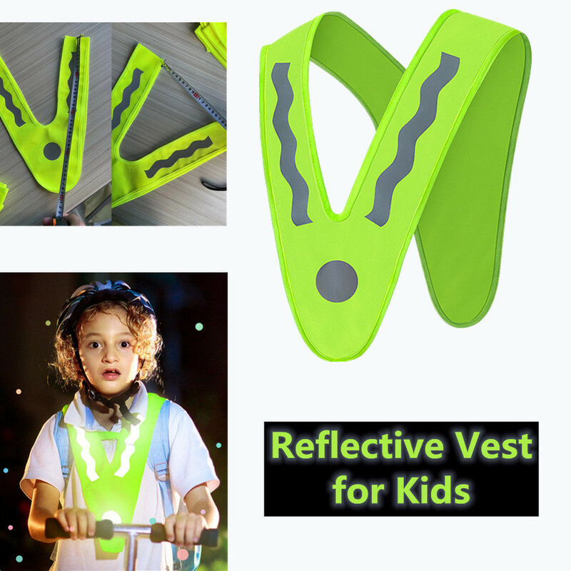 Rompi Reflektif Keselamatan untuk Anak-anak Pakaian Perlindungan Keamanan Anak-anak Reflektor Pakaian Visibilitas Tinggi untuk Pejalan Kaki Di Malam Hari
