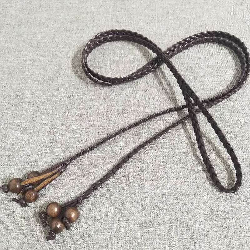 Cintura piccola decorativa da donna con cordoncino in vita intrecciata alla moda, cintura Versatile, cintura con gonna a catena in vita con nodo semplice