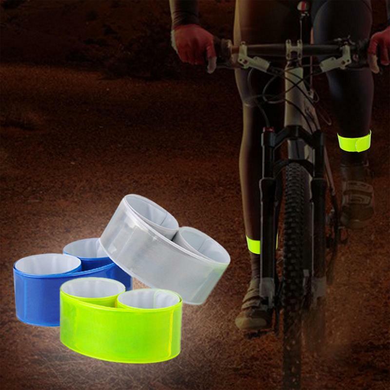 2 sztuk Running odblaskowe opaski na rękę ramię kostki nogi reflektor LED Armband światło bezpieczeństwa taśma bransoletka Led pasek noc jazda na rowerze