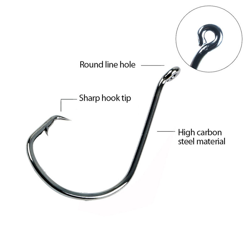 Sought-after Sea Fishing Sharp Versatile Crooked Mouth Hooks Water Activity Trending High Carbon Steel Exceptional Performance