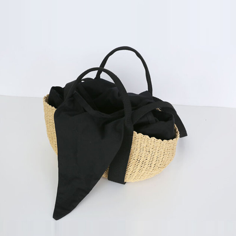 Модная плетеная Сумка из бумажной веревки, соломенные сумки ручной работы для женщин, Дизайнерская Дорожная пляжная сумка на плечо, богемная корзина, сумки-тоуты