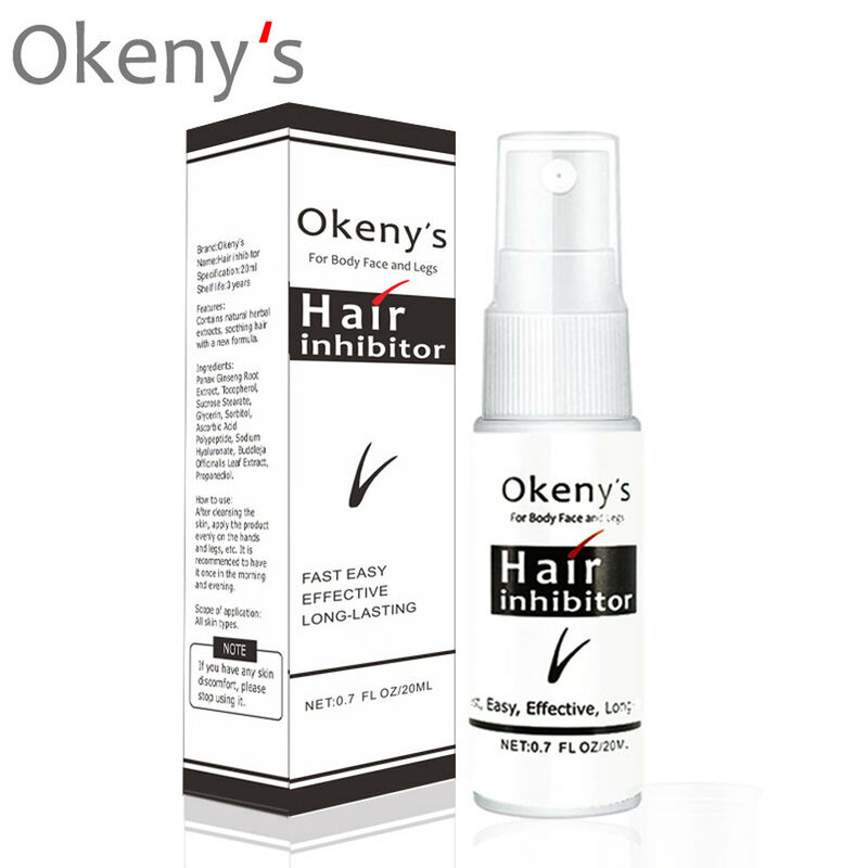 Inibitore dei capelli Spray Removal Serum Stop Hair Growth Beard Bikini inibitore intimo capelli indolore Hair Remover Oil Dropshipping