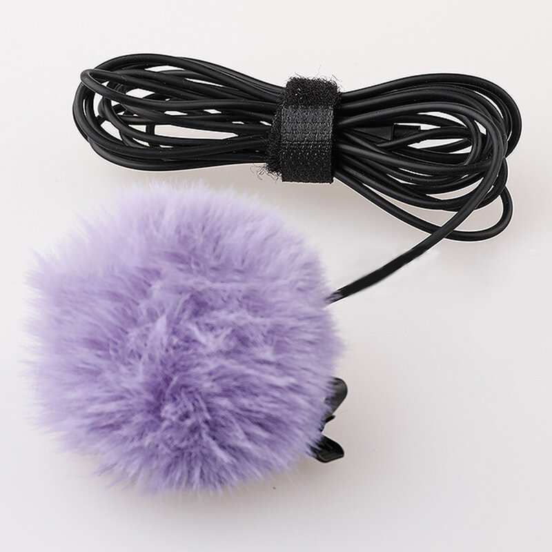 Pára-brisas Clip-On Lavalier Microfone, Microfone Furry Windshield, Soft Confortável Lapel Microfones Cover