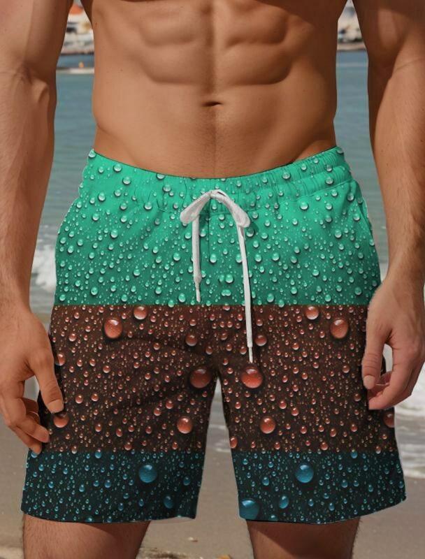 Celana pendek papan cetak 3D pria, bawahan berenang pendek, tali pinggang elastis Aloha gaya Hawaii liburan pantai