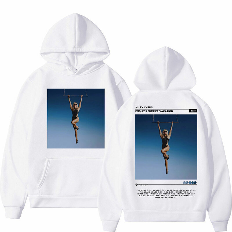 Singer Miley Cyrus Endless Summer Vacation Album Print Hoodie Men Women Casual Fashion Sweatshirts High Quality Fleece Pullovers