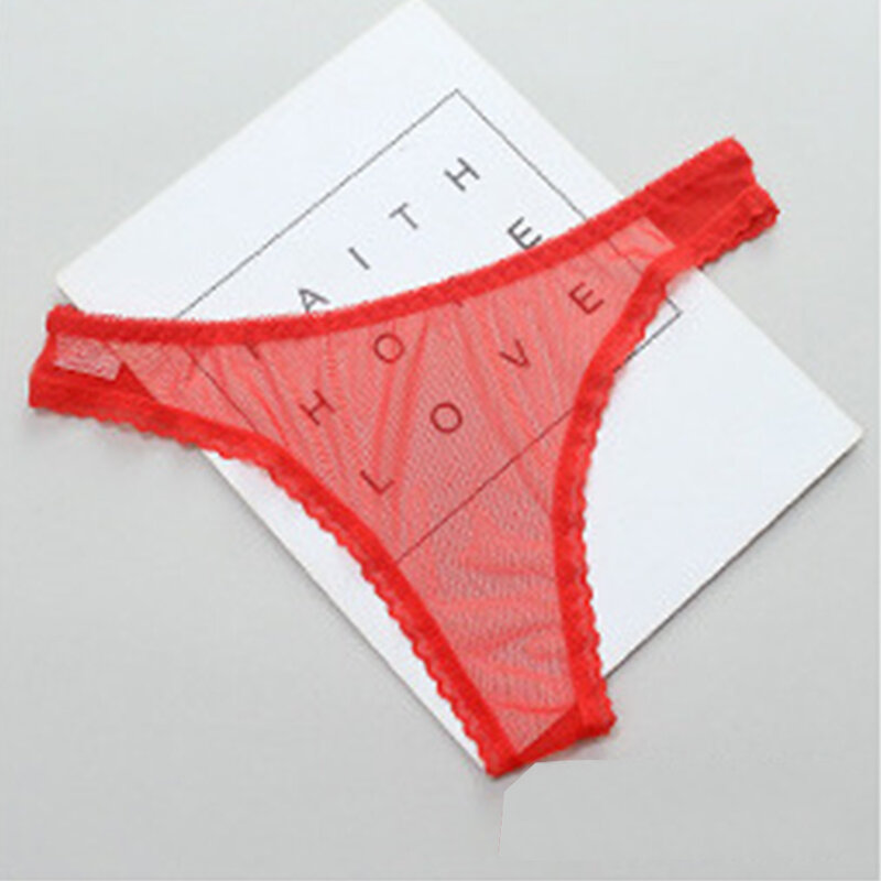 Tanga Sexy transparente para mujer, bragas transparentes de cintura baja con parte trasera en T, lencería erótica sin costuras