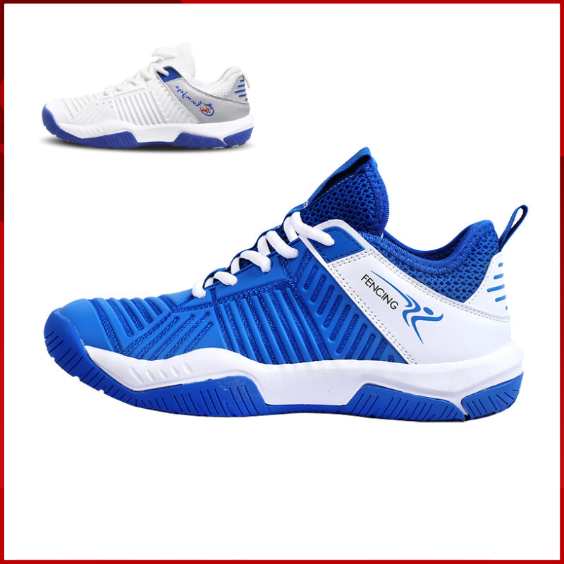 Nowy kolor niebieski dziecięce buty do szermierki dla dorosłych antypoślizgowe kryty oddychające trampki do kostek rozmiar 31-45 męskie buty do tenisa stołowego do badmintona