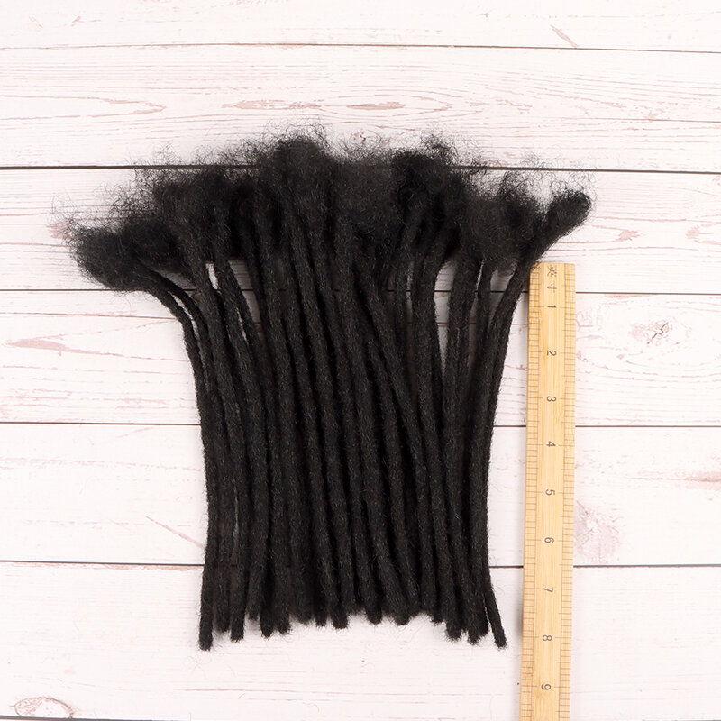 AHVAST extensiones de cabello humano Natural, rastas negras teñidas y blanqueables para mujeres y hombres