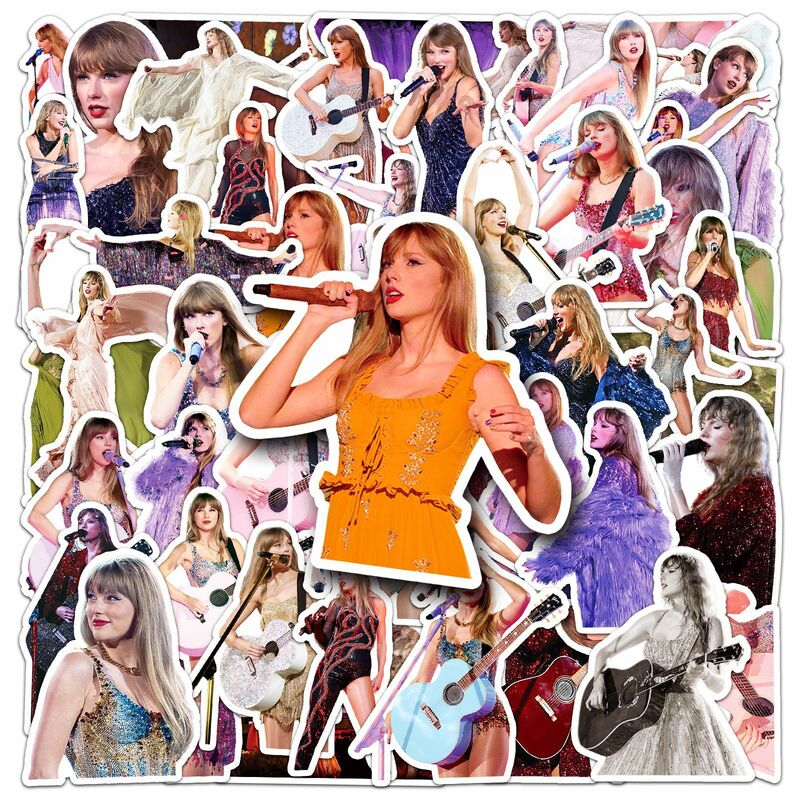 Taylor Swift-Autocollants interdisant la décoration, la valise, le scrapbooking, le téléphone, l'ordinateur portable, la papeterie, le jouet pour enfant, 10 pièces, 30 pièces, 50 pièces
