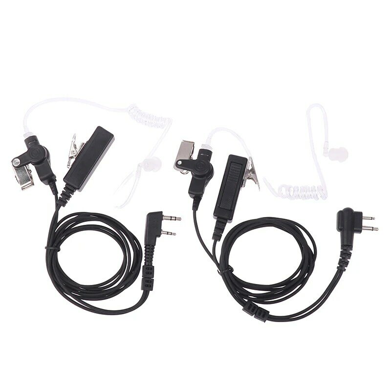 BAOFENG-2 Pin PTT MIC Headset, Acoustic Air Tube, microfone fone de ouvido, fone de ouvido para PTT, GP88, A8, GP3688