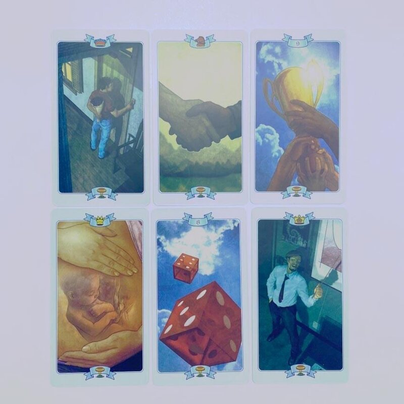 Tarotカードゲームの爪、紙付き78枚のカード、11.3x6.3cm