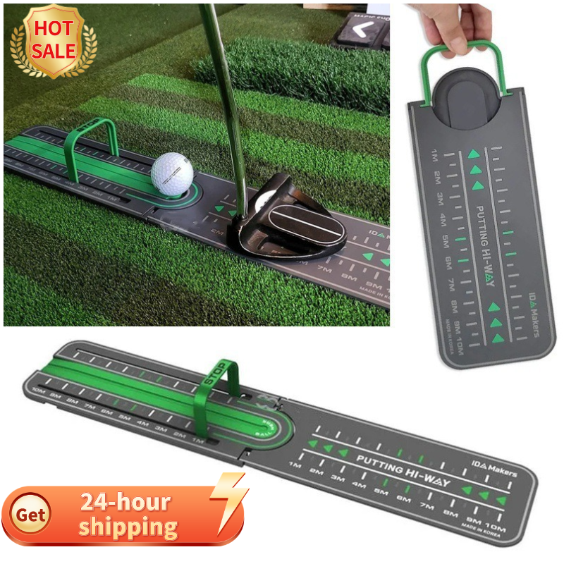 Taladro de Putting de distancia de precisión para Golf, alfombrilla verde para Putting Ball Pad, Mini ayuda de entrenamiento, accesorios de Golf