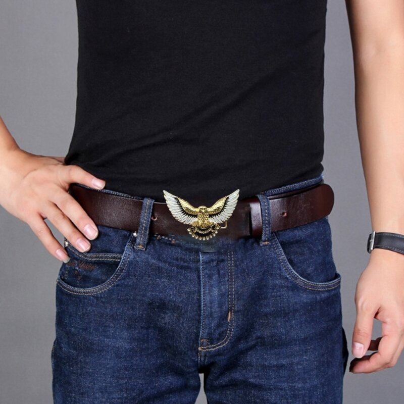 Boucle ceinture en métal Vintage en forme d'aigle stéréo 3D, boucle ceinture délicate, accessoires ceinture à faire