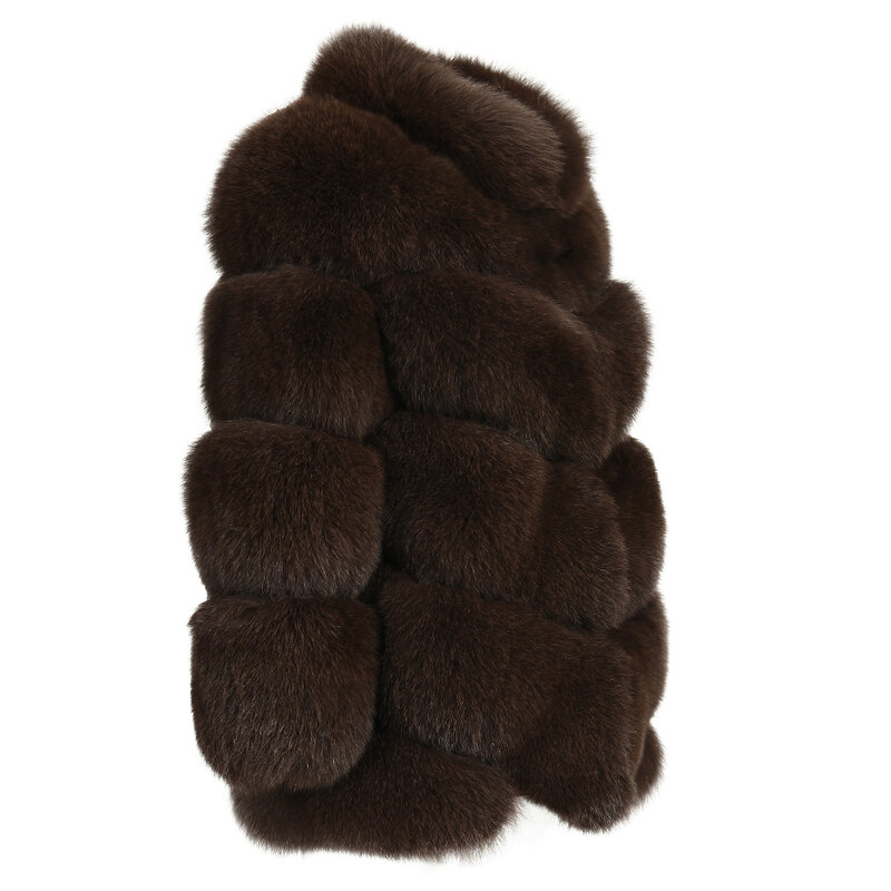 Jaxmony-女性のための本物のキツネの毛皮のコート,秋と冬の新しいスタイル,無地の袖,自然な毛皮のジャケット,2022