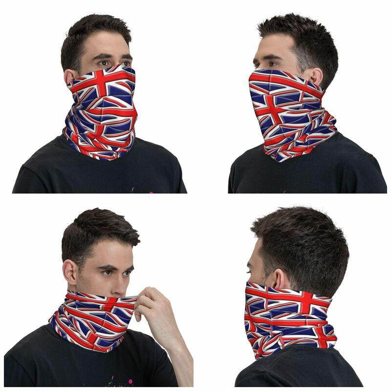Union Uk Flag Bandana Neck Cover Printed United Kingdom Balaclavas Wrap Scarf Multifunctional Headwear for Men Women Windproof