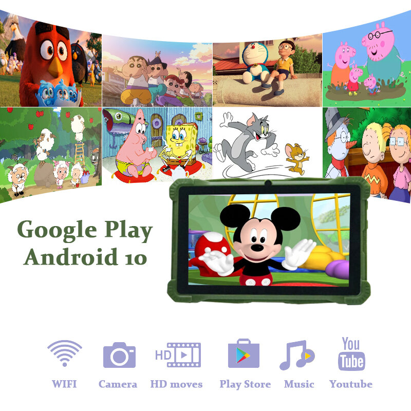 Детский планшет ATOUCH Q21, 7 дюймов, Android 10, Wi-Fi, 3 + 32 ГБ