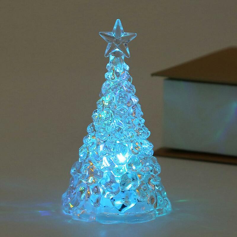 Warm Light Christmas Decoration Eye-catching Battery Powered Night Light Durable Christmas Tree for Home for Restaurant