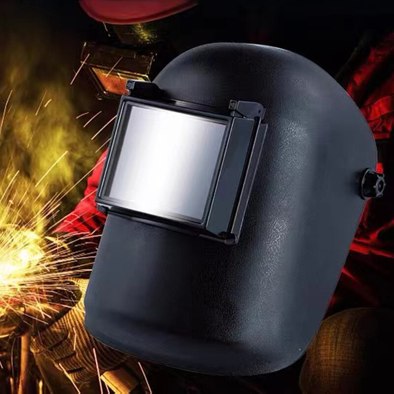 FG-2 máscara de solda soldador especial arco argônio soldagem flip máscara vidro grande janela 110x90mm proteção tampa de soldagem