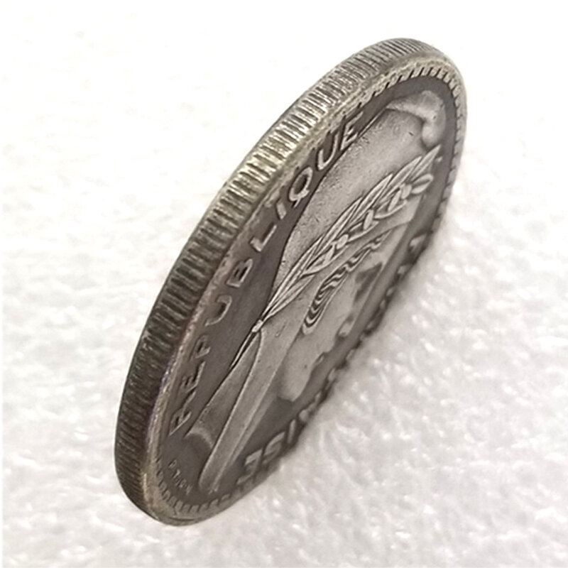 Koin seni pasangan kerajaan Prancis, setengah dolar 1932 mewah/koin keputusan kelab malam/koin peringatan keberuntungan + tas hadiah