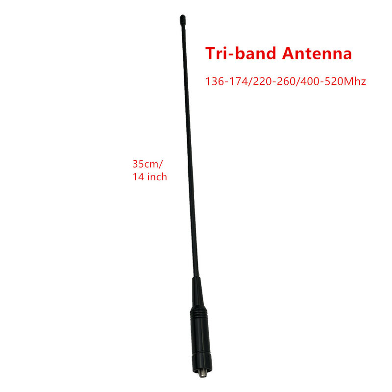 Antena flexible de tres bandas 144/220/430Mhz o banda Dual 137-173Mhz/350-390Mhz o 400-480Mhz/245-Mhz para Rt-490, Rt-470, Rt-890