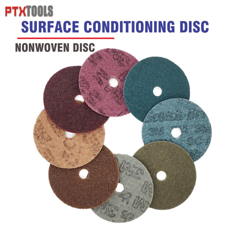 3M-SC superfície condicionado disco, disco não tecido, disco de lixa de nylon, gancho e laço, 4 ", 100mm, 4.5", 115mm, 5 ", 125mm, 2 pcs