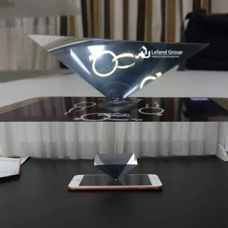 3D Hologram Pyramid Display Projector Universal for Smart 360 Degree Display Video Stand Tablet Showcase Dropship