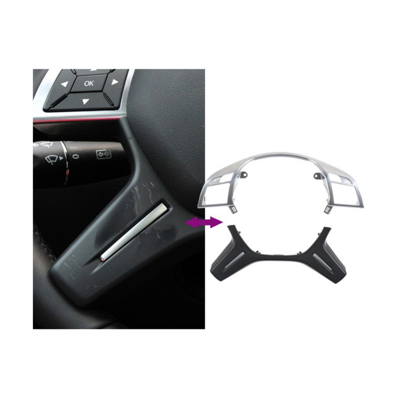 Car Steering Wheel Cover Trim Panel Replacement for Mercedes Benz C E M ML GL GLS G Class W204 W212 W166 W463 A